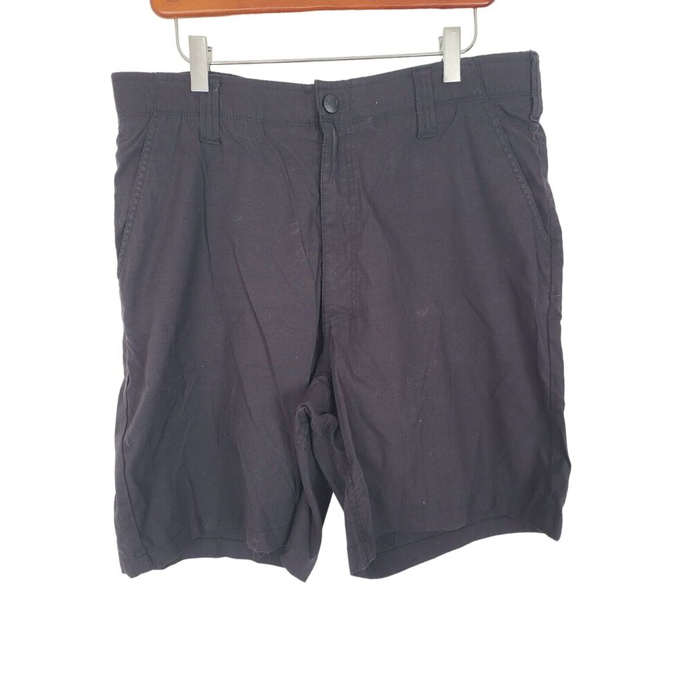 Wrangler Outdoor Series Shorts 36 Mens‎ Black Pockets Flat Front Casual Bottoms